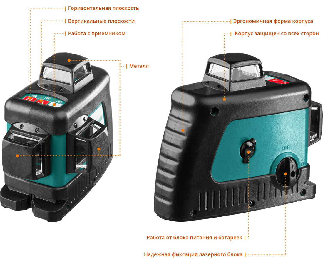 KRAFTOOL линейный лазерный нивелир со штативом LL3D 3 34640-3 Professional купить по цене 21&nbsp;240 ₽ в интернет магазине ТЕХСАД