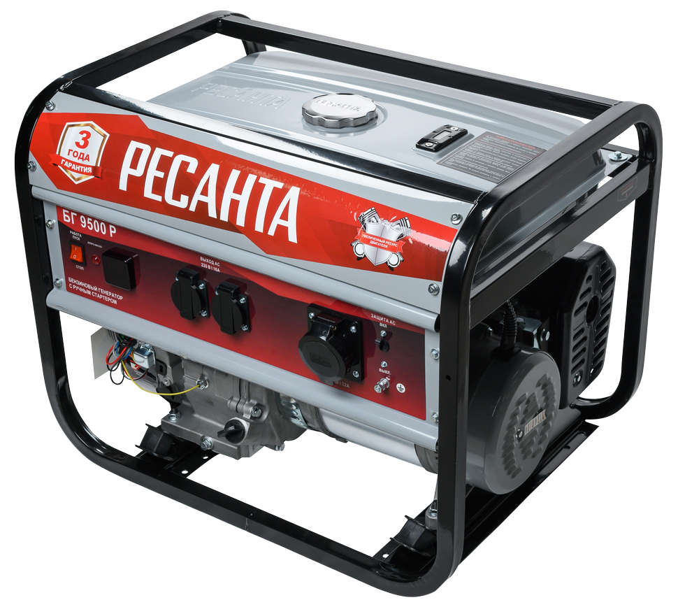 Электрогенератор Ресанта БГ 9500 Р купить по цене 68&nbsp;290 ₽ в интернет магазине ТЕХСАД