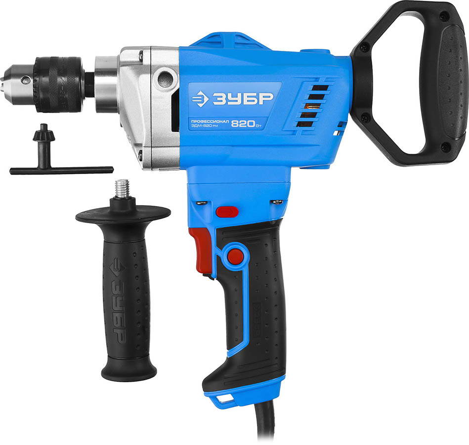 ЗУБР 820 Вт, 0-650 об/мин, дрель-миксер реверсивная ЗДМ-820 РМ Профессионал купить по цене 7&nbsp;060 ₽ в интернет магазине ТЕХСАД