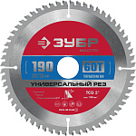 ЗУБР 190 x 30/20 мм, 60Т, диск пильный по алюминию Универсальный рез 36916-190-30-60_z01 купить по цене 1&nbsp;210 ₽ в интернет магазине ТЕХСАД