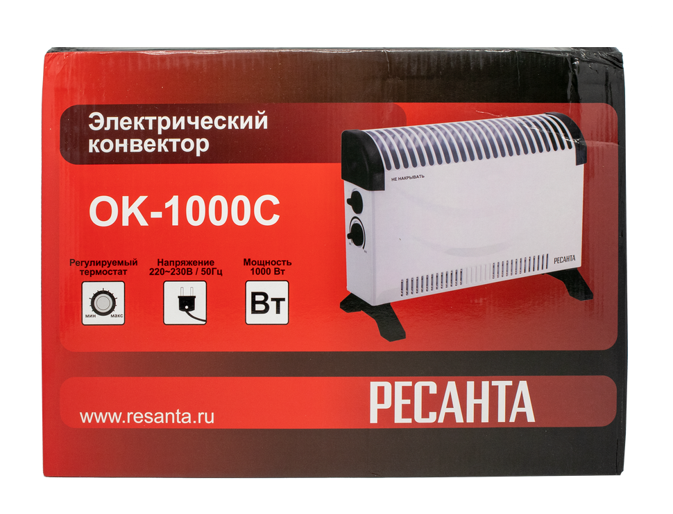 Конвектор РЕСАНТА ОК-1000С купить по цене 2&nbsp;590 ₽ в интернет магазине ТЕХСАД