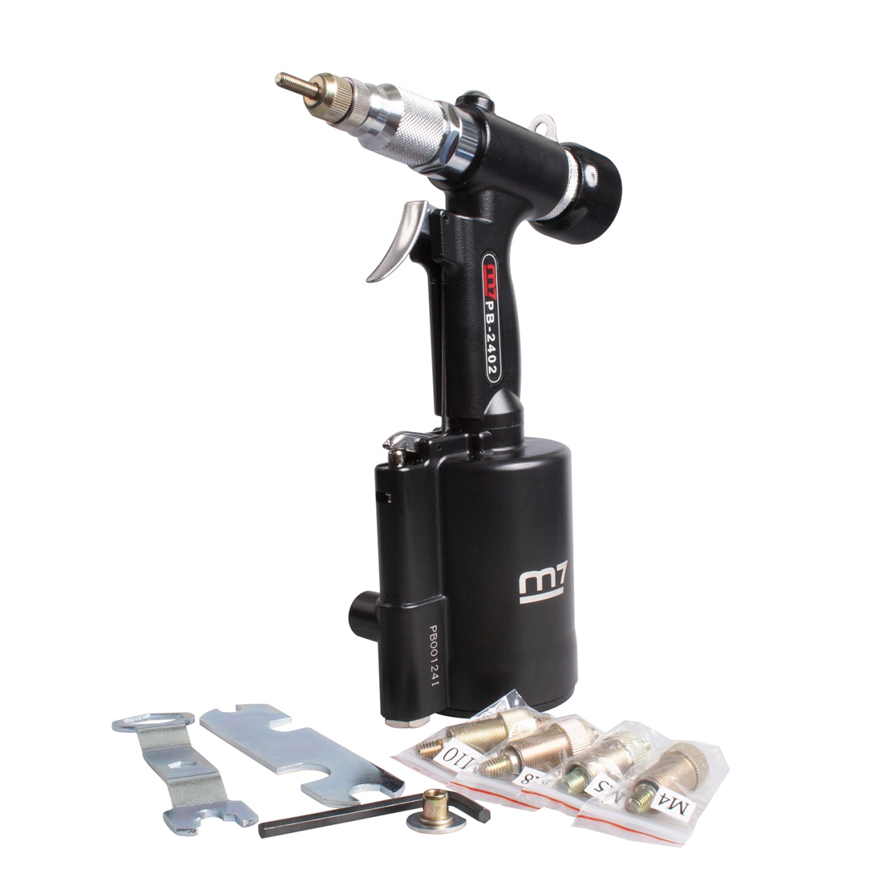 Пневмогидравлический заклепочник для резьбовых заклепок М4 - М10 MIGHTY SEVEN PB-2402 купить по цене 61&nbsp;650 ₽ в интернет магазине ТЕХСАД