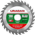URAGAN Ø 180 x 30 мм, 30T, диск пильный по дереву 36801-180-30-30 купить по цене 444 ₽ в интернет магазине ТЕХСАД
