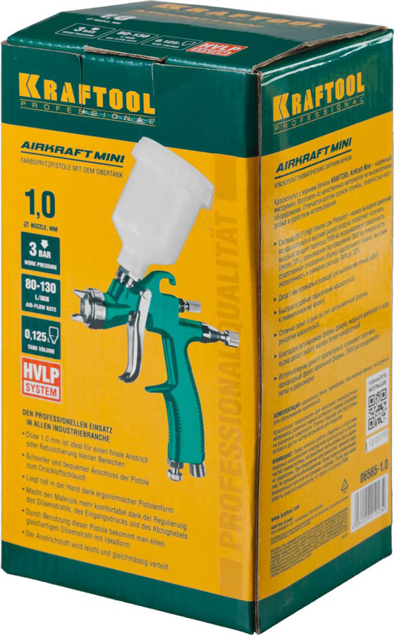 KRAFTOOL сопло 1,0 мм, краскопульт пневматический c верхним бачком AirKraft Mini 06565-1.0 Professional купить по цене 3&nbsp;860 ₽ в интернет магазине ТЕХСАД