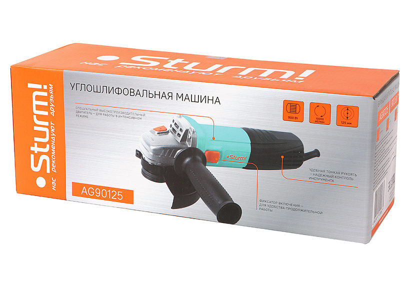 Болгарка (УШМ) Sturm! AG90125 купить по цене 3&nbsp;590 ₽ в интернет магазине ТЕХСАД