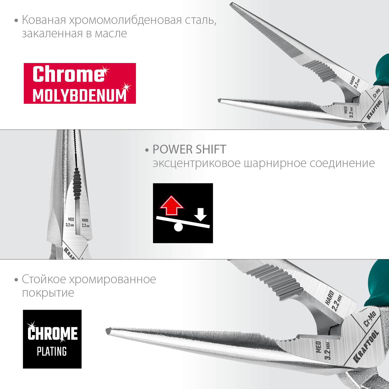 KRAFTOOL 4 шт, набор губцевого инструмента 22012 купить по цене 6&nbsp;300 ₽ в интернет магазине ТЕХСАД