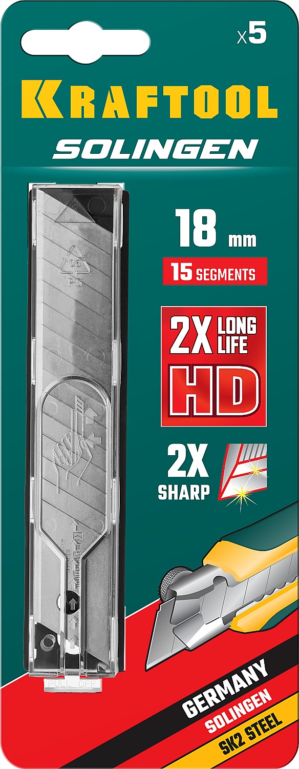 KRAFTOOL 18 мм, 5 шт, лезвия сегментированные SG-18 09606-18-S5_z02 купить по цене 360 ₽ в интернет магазине ТЕХСАД