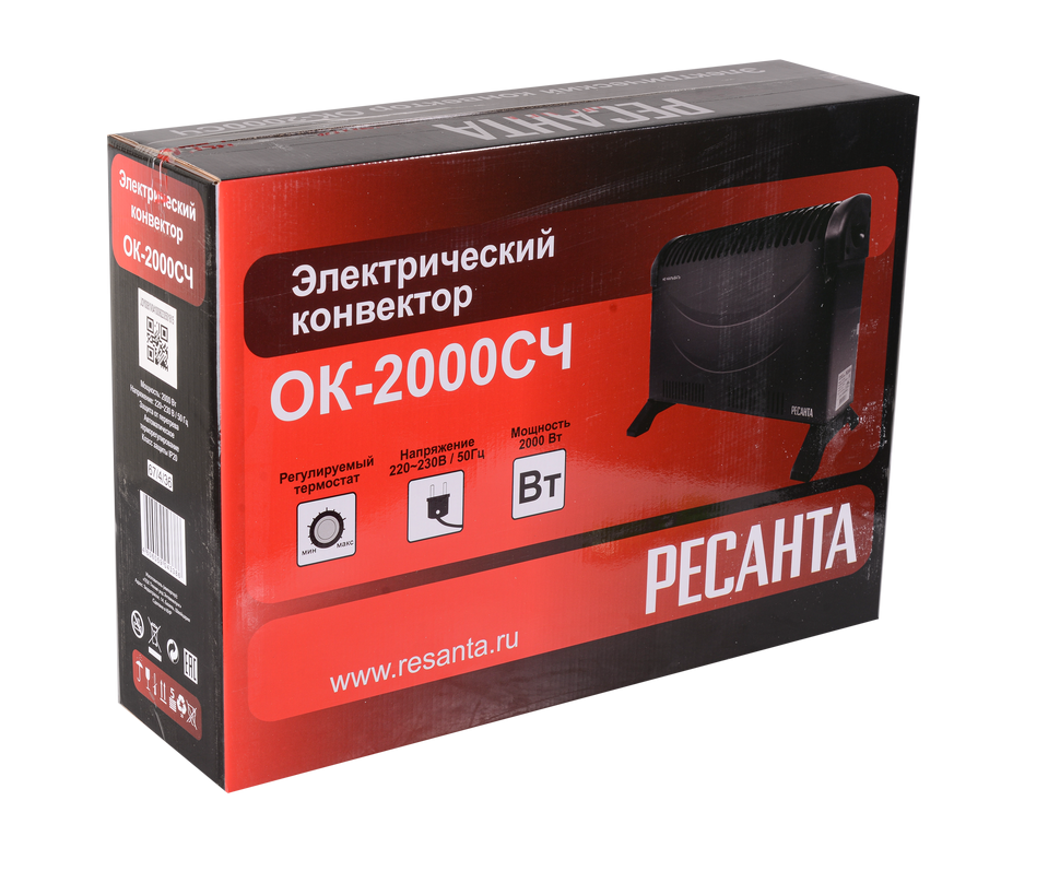 Конвектор РЕСАНТА ОК-2000СЧ купить по цене 3&nbsp;190 ₽ в интернет магазине ТЕХСАД