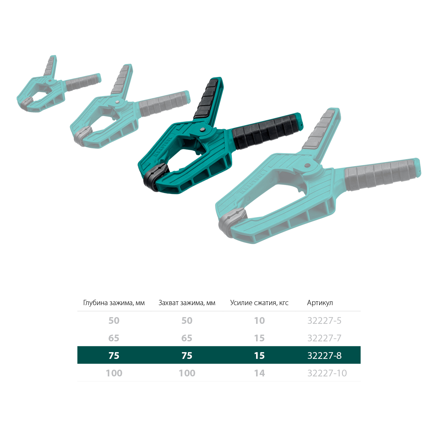 KRAFTOOL 75/75 мм, струбцина пружинная SC-8 32227-8 купить по цене 340 ₽ в интернет магазине ТЕХСАД