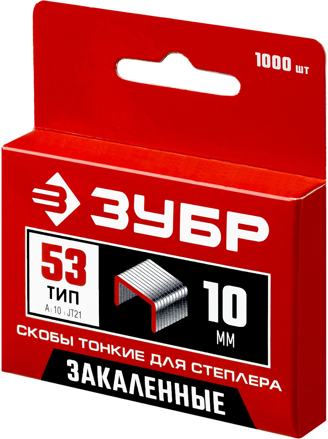 ЗУБР скобы тип 53 (A / 10 / JT21), 10 мм, 1000 шт., скобы тонкие закаленные 31625-10 Мастер купить по цене 73 ₽ в интернет магазине ТЕХСАД