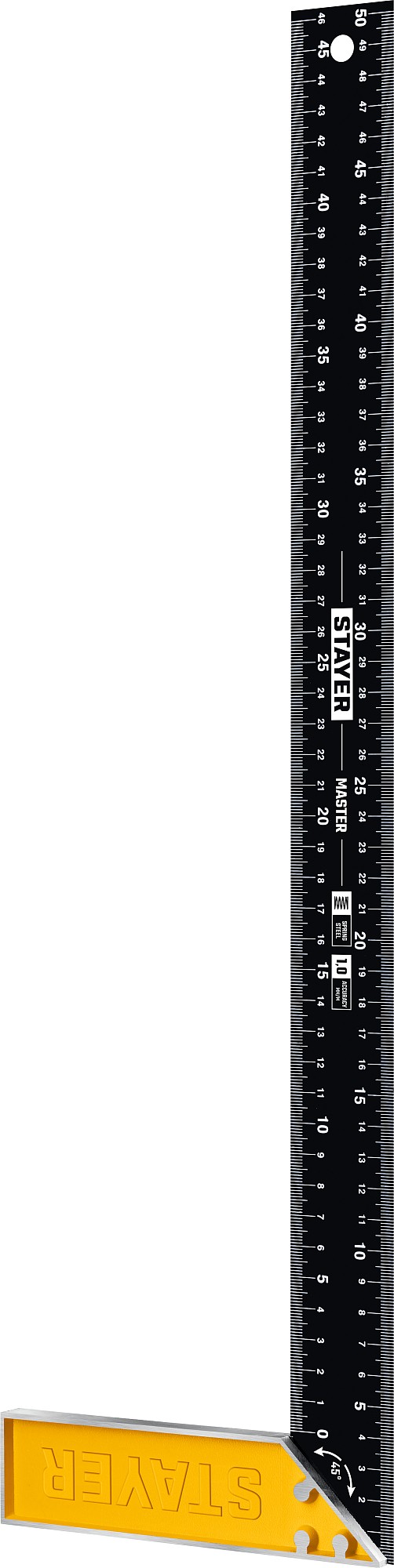 STAYER 500 мм, столярный угольник со стальным полотном 3430-50 купить по цене 490 ₽ в интернет магазине ТЕХСАД