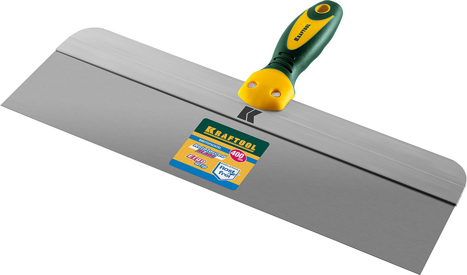 KRAFTOOL 400 мм, нержавеющее полотно, двухкомпонентная рукоятка, шпатель фасадный 10036-400 купить по цене 1&nbsp;770 ₽ в интернет магазине ТЕХСАД