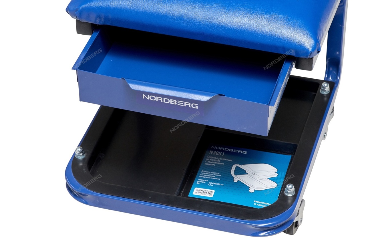 Сиденье на колесах ремонтное с ящиком NORDBERG N30S1 купить по цене 3&nbsp;551 ₽ в интернет магазине ТЕХСАД