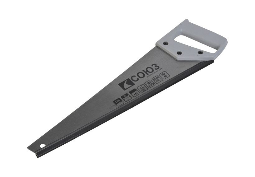 Ножовка по дереву СОЮЗ 1060-14-450С купить по цене 440 ₽ в интернет магазине ТЕХСАД