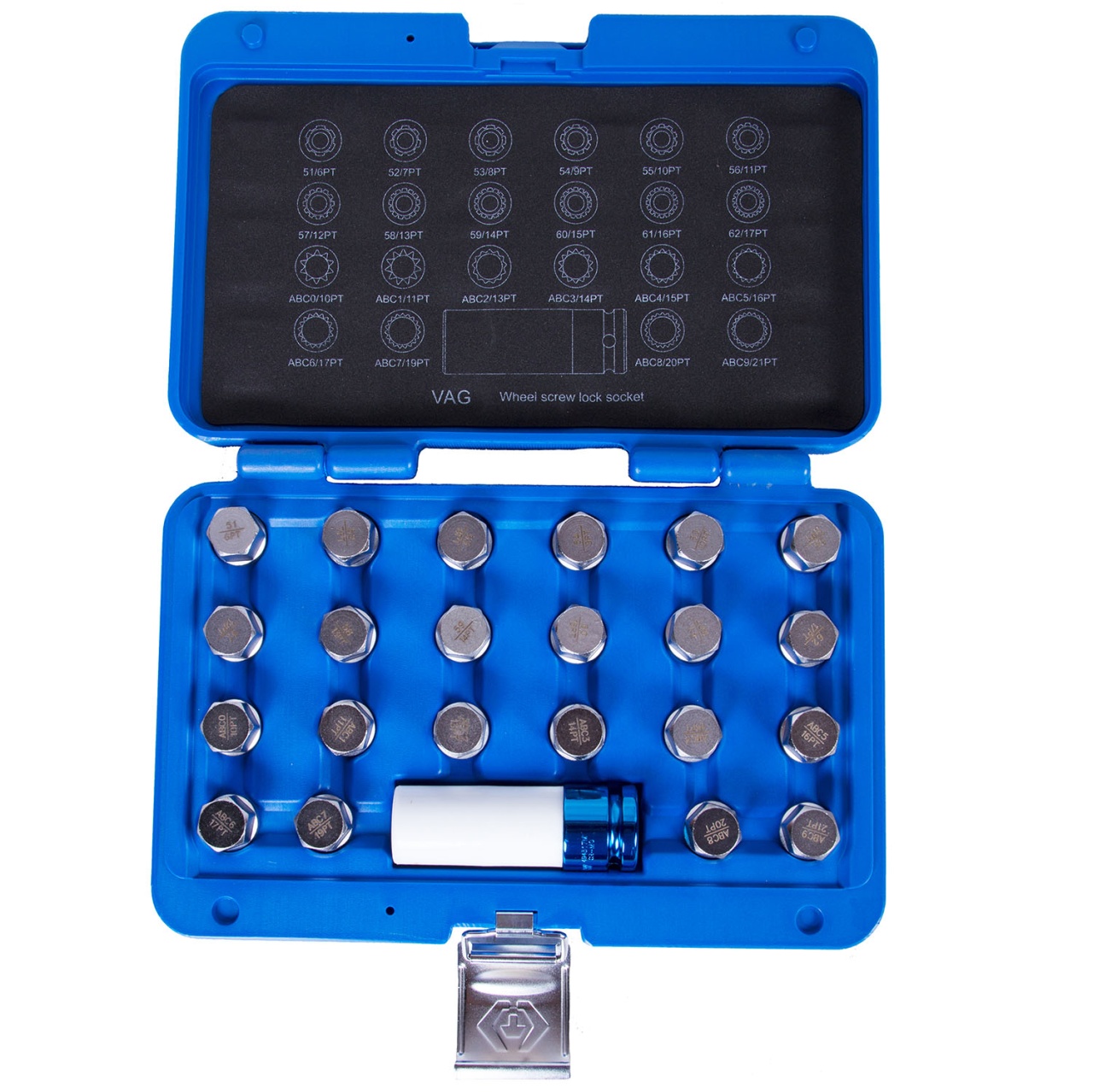 Набор насадок для секреток колес VW, 23 предмета KING TONY 9BW0123 купить по цене 12&nbsp;350 ₽ в интернет магазине ТЕХСАД