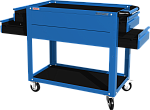 Тележка открытая, 2 полки и 4 ящика, синяя FERRUM 02.224-5015 купить по цене 18&nbsp;304 ₽ в интернет магазине ТЕХСАД