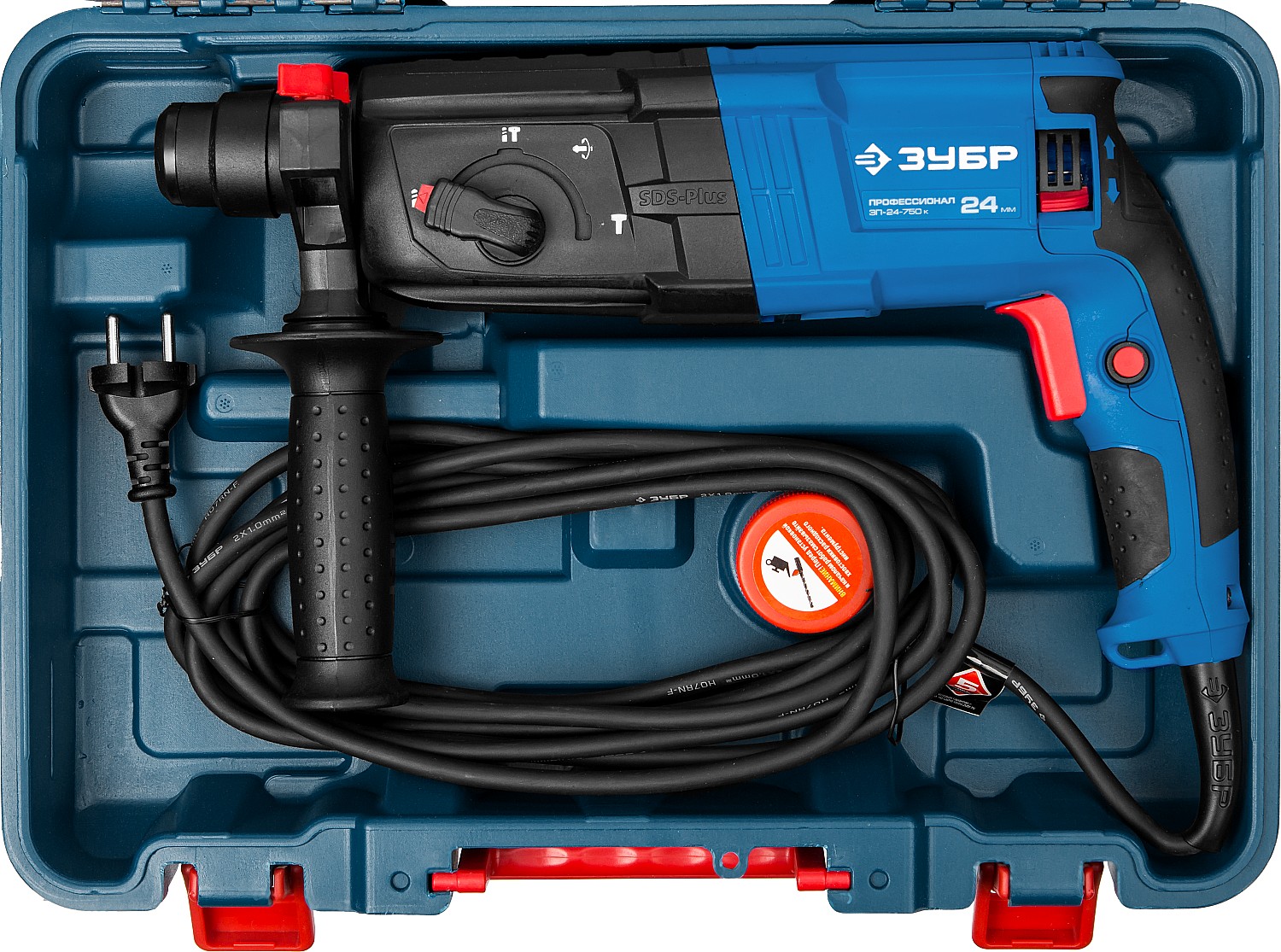 ЗУБР 750 Вт, 0-1100 об/мин, 0-4500 уд/мин, кейс, перфоратор горизонтальный ЗП-24-750 К Профессионал купить по цене 7&nbsp;900 ₽ в интернет магазине ТЕХСАД
