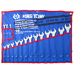 Набор комбинированных ключей, 1/4''-1-1/4'', 16 предметов KING TONY 1216SRN купить по цене 13&nbsp;350 ₽ в интернет магазине ТЕХСАД