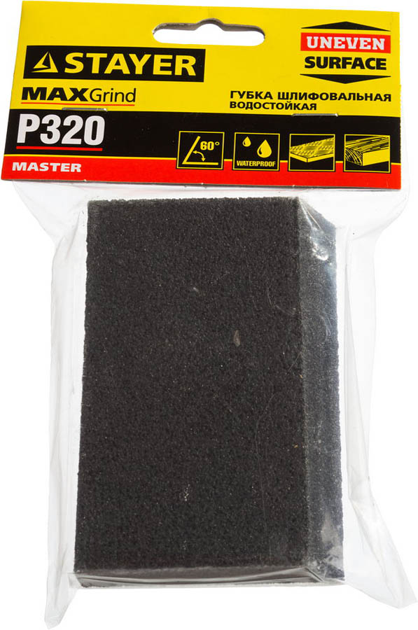 STAYER 100x68x42x26мм, P320, угловая, средняя жесткость, губка шлифовальная 3561-320 купить по цене 134 ₽ в интернет магазине ТЕХСАД