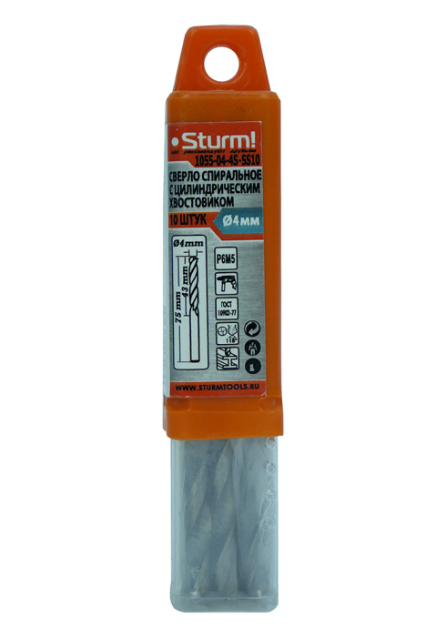 Сверло по металлу Sturm! 1055-04-4S-SS10 купить по цене 260 ₽ в интернет магазине ТЕХСАД