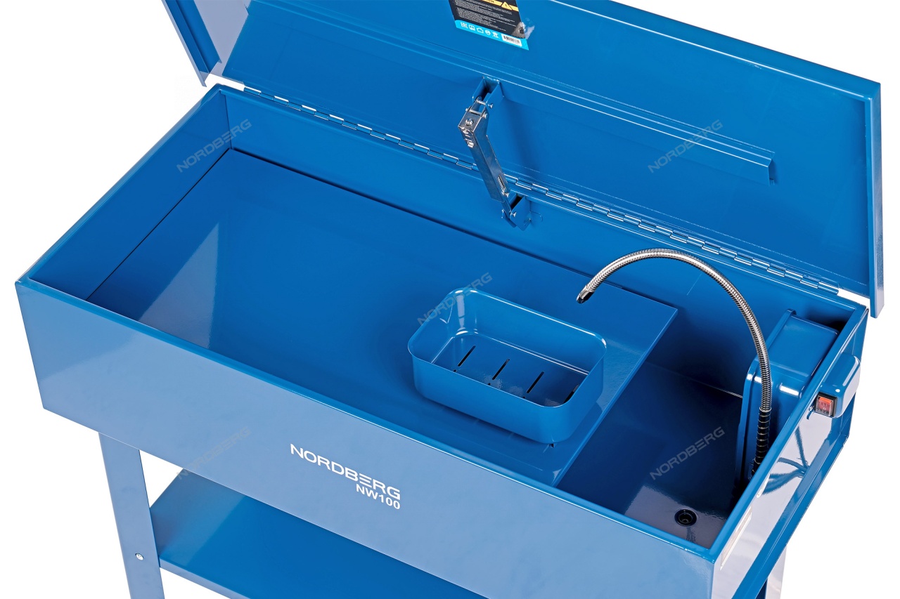 Установка для мойки деталей с электрическим насосом, 150 л NORDBERG NW100 купить по цене 20&nbsp;513 ₽ в интернет магазине ТЕХСАД