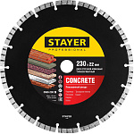 STAYER Ø 230Х22.2 мм, алмазный, турбо-сегментный, диск отрезной CONCRETE 3660-230_z02 Professional купить по цене 1&nbsp;090 ₽ в интернет магазине ТЕХСАД