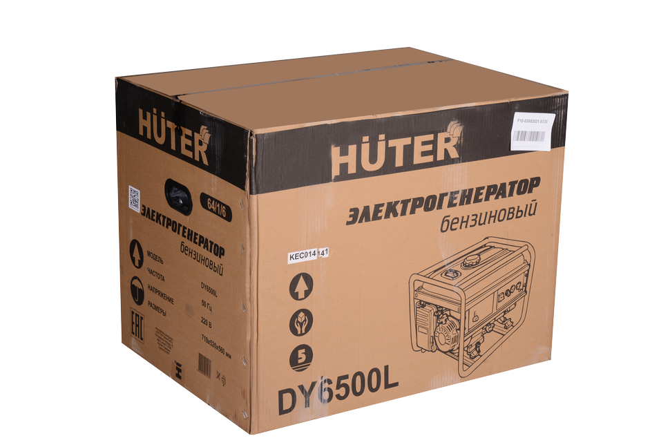 Портативный бензогенератор HUTER DY6500L купить по цене 44&nbsp;690 ₽ в интернет магазине ТЕХСАД