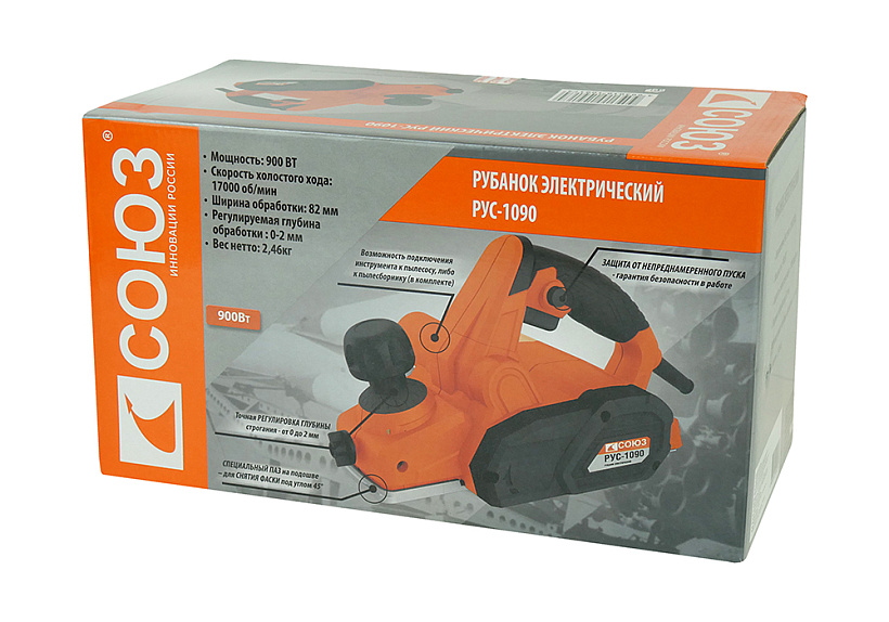 Рубанок СОЮЗ РУС-1090 купить по цене 4&nbsp;450 ₽ в интернет магазине ТЕХСАД