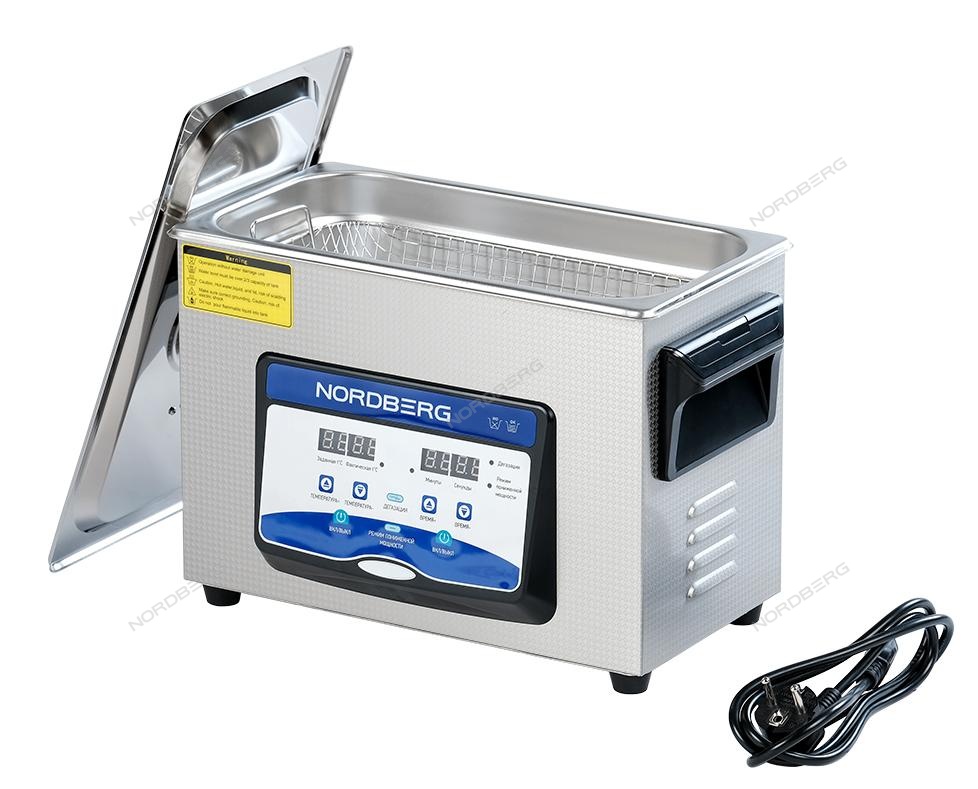 Ванна ультразвуковая с цифровым управлением и подогревом, 4,5 л NORDBERG NU45D купить по цене 20&nbsp;698 ₽ в интернет магазине ТЕХСАД