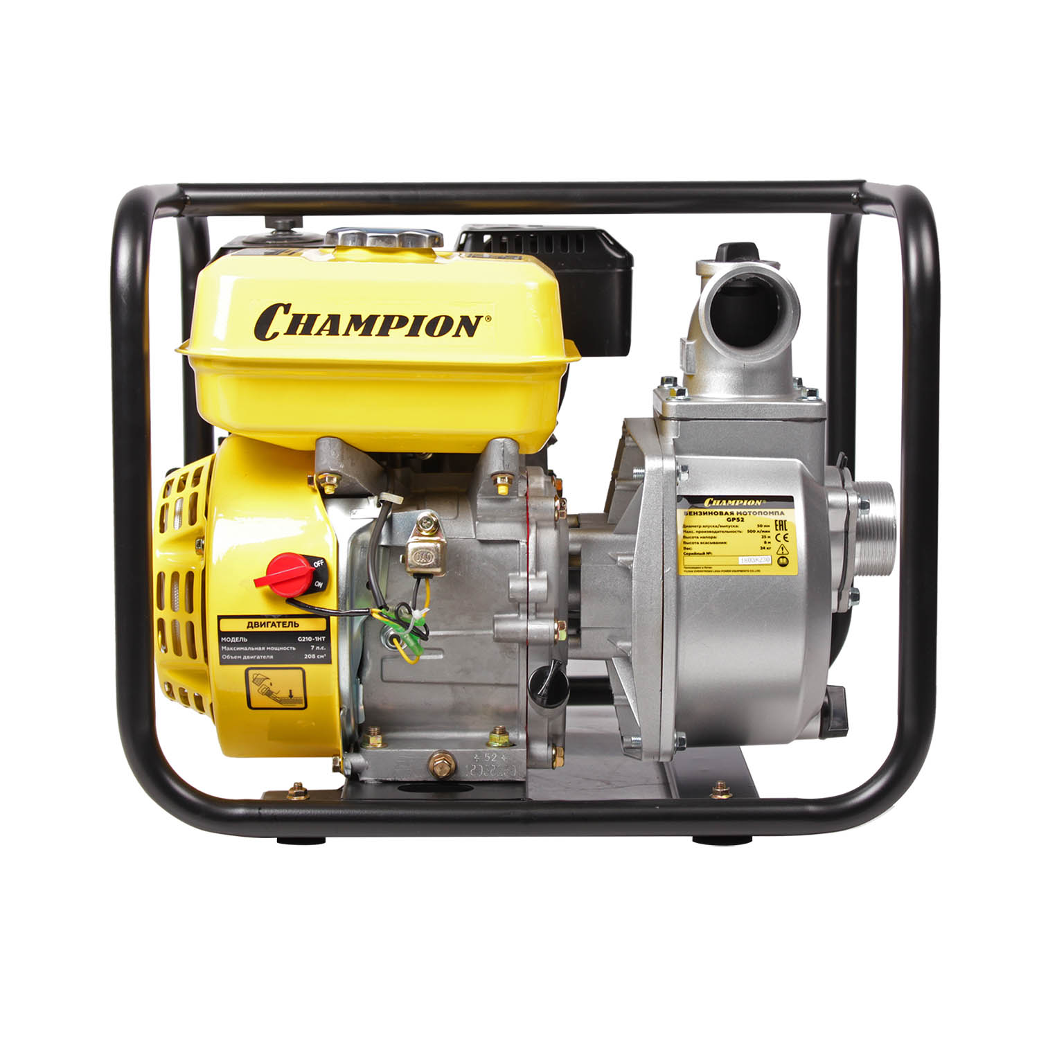 Мотопомпа CHAMPION GP52 купить по цене 15&nbsp;300 ₽ в интернет магазине ТЕХСАД