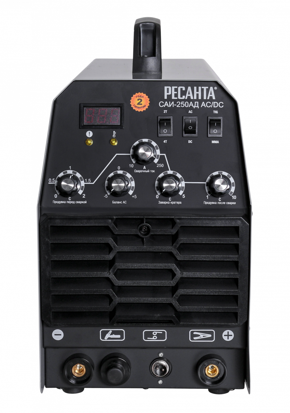 Сварочный аппарат инверторный Ресанта САИ-250 АД AC/DC купить по цене 61&nbsp;090 ₽ в интернет магазине ТЕХСАД