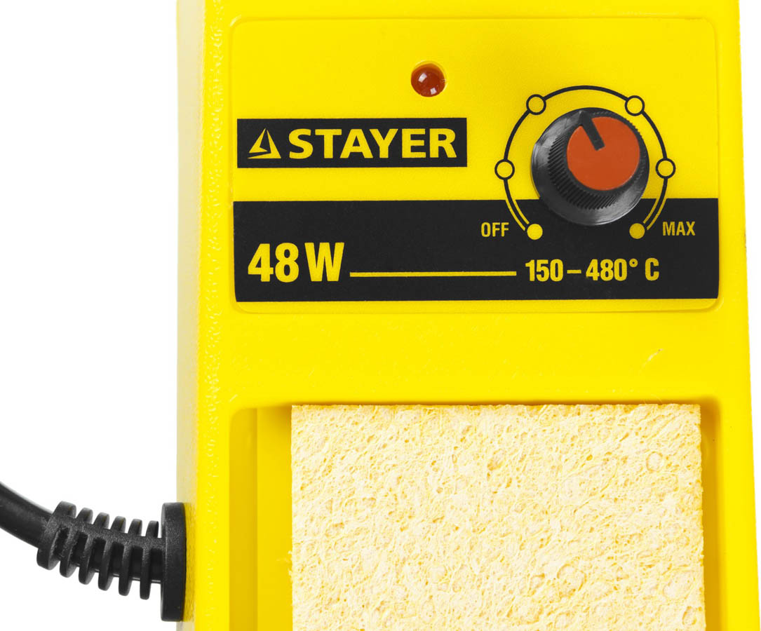 STAYER 150-480°C, 48Вт, 220 В, аналоговая паяльная станция 55371 Master купить по цене 1&nbsp;697 ₽ в интернет магазине ТЕХСАД