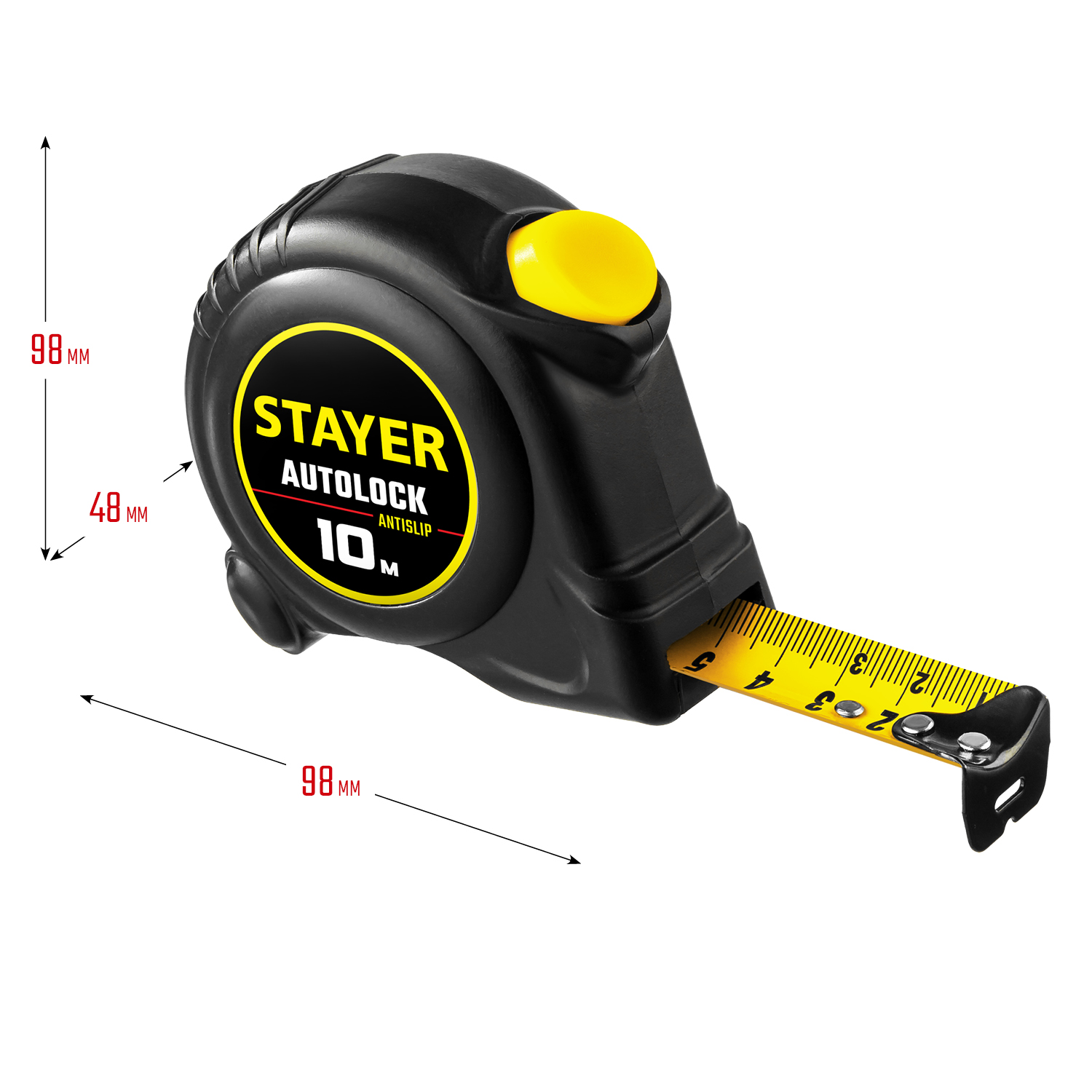 STAYER 10 м х 25 мм, с автостопом рулетка 2-34126-10-25 купить по цене 580 ₽ в интернет магазине ТЕХСАД