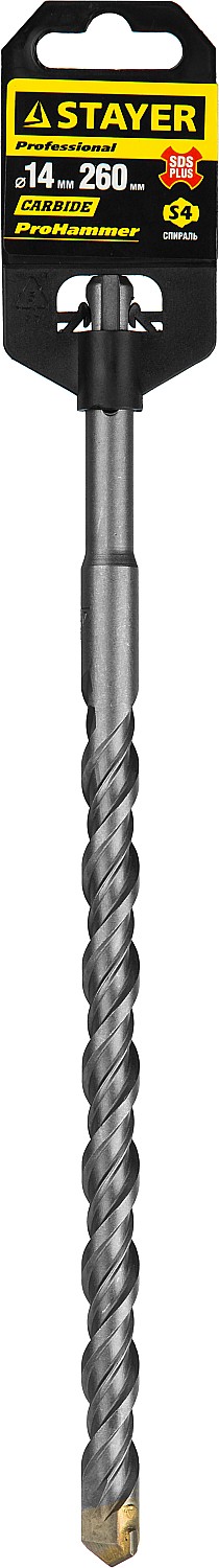 STAYER  14 x 260 мм, SDS-Plus, бур по бетону 2930-260-14_z01 купить по цене 235 ₽ в интернет магазине ТЕХСАД