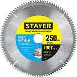 STAYER 250 х 32/30 мм, 100Т, диск пильный по алюминию MULTI MATERIAL 3685-250-32-100 купить по цене 1&nbsp;280 ₽ в интернет магазине ТЕХСАД