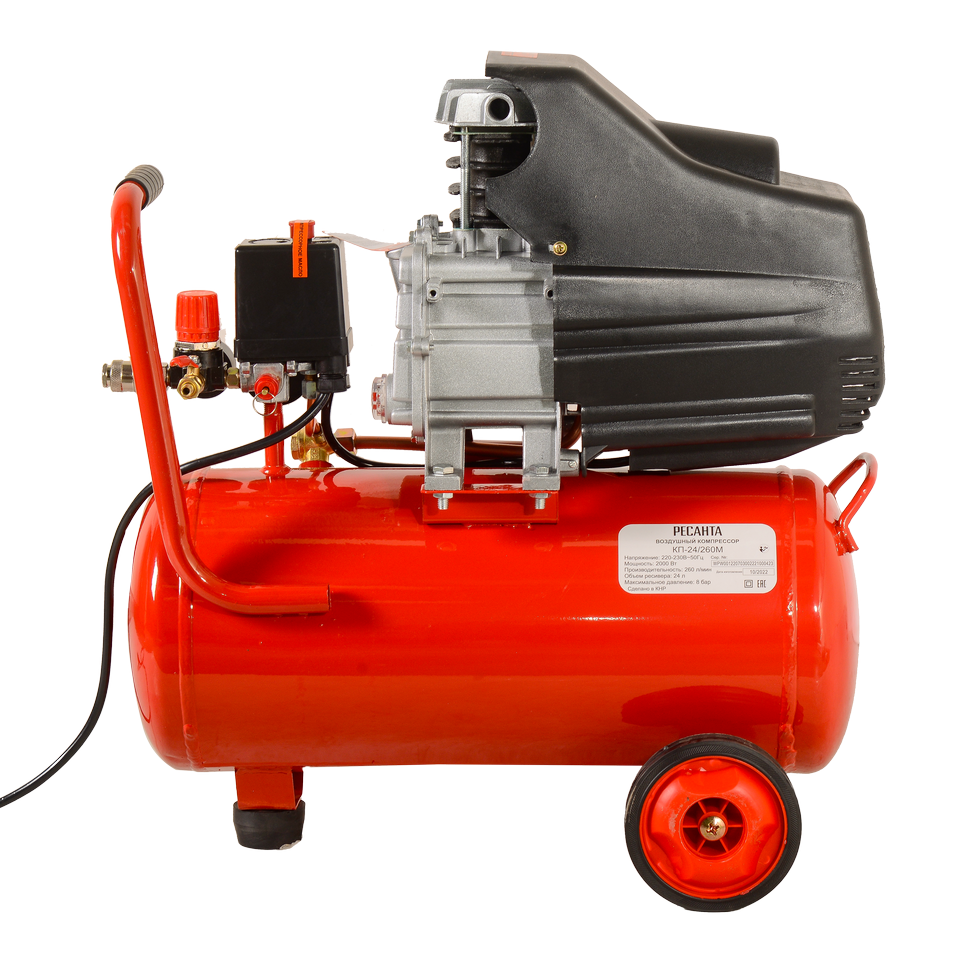 Компрессор Ресанта КП-24/260М купить по цене 13&nbsp;890 ₽ в интернет магазине ТЕХСАД