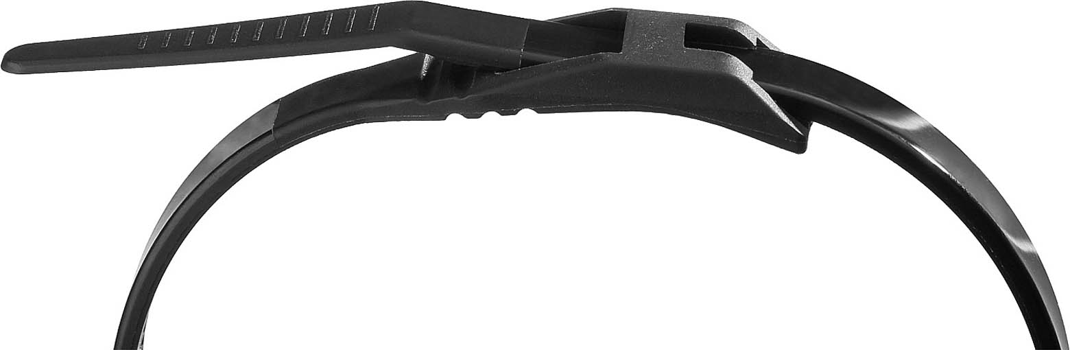 ЗУБР 370х4.6, 25 шт., хомуты нейлоновые черные, с плоским замком КОБРА 30935-46-370 Профессионал купить по цене 284 ₽ в интернет магазине ТЕХСАД