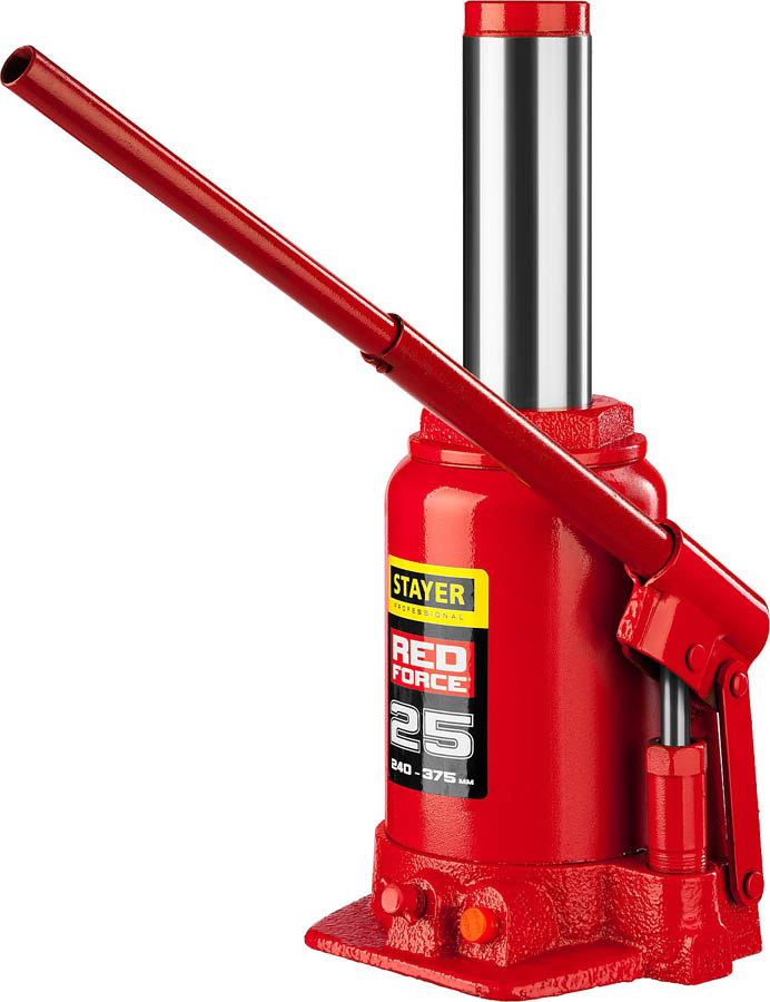 STAYER 25 т, 240-375 мм, домкрат бутылочный гидравлический RED FORCE 43160-25_z01 Professional купить по цене 6&nbsp;820 ₽ в интернет магазине ТЕХСАД