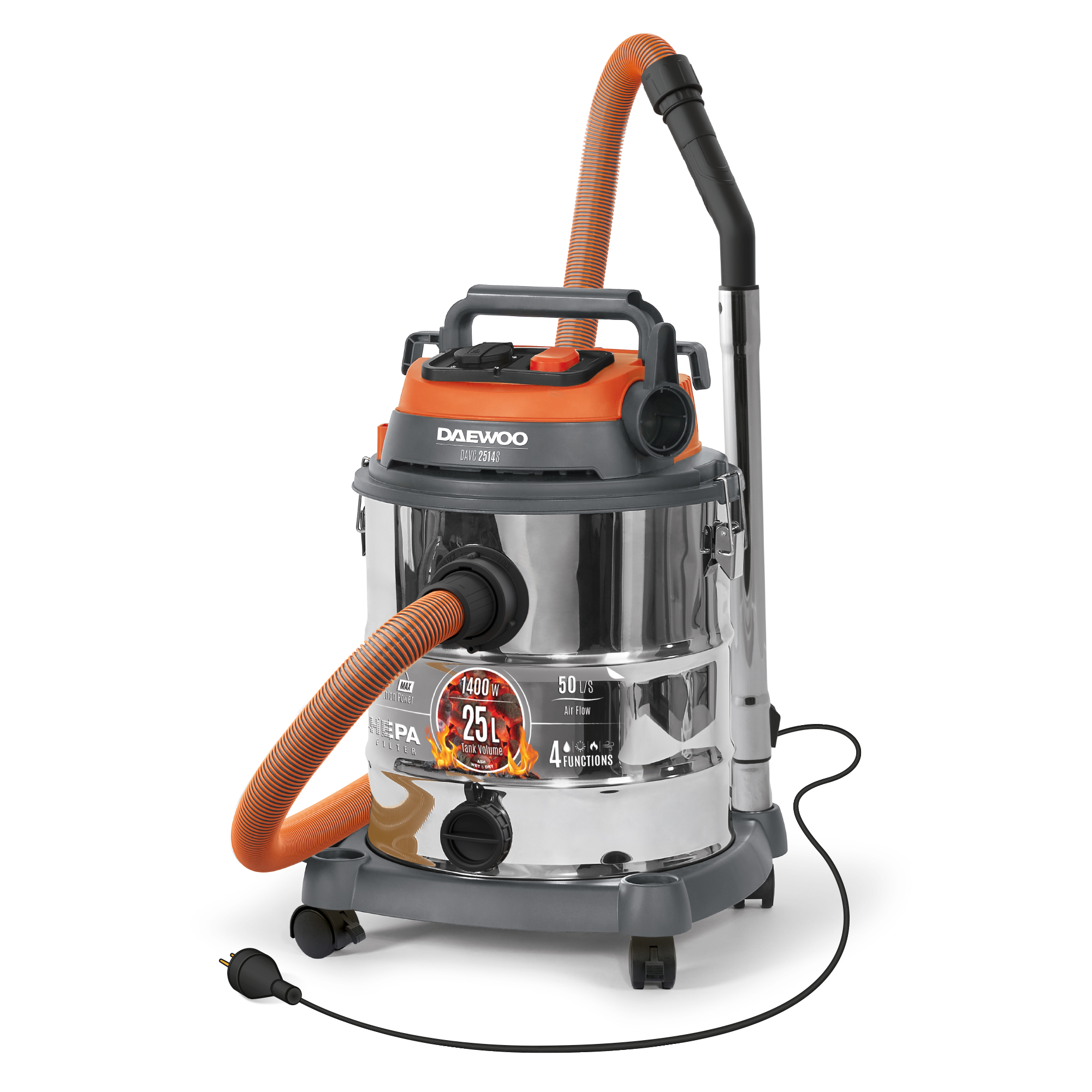 Пылесос универсальный DAEWOO DAVC 2514S купить по цене 13&nbsp;990 ₽ в интернет магазине ТЕХСАД