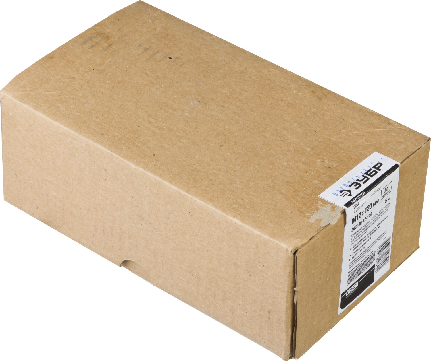 ЗУБР M12 x 120 мм, 5 кг, оцинкованный, болт ГОСТ 7798-70 303080-12-120 Мастер купить по цене 1&nbsp;480 ₽ в интернет магазине ТЕХСАД