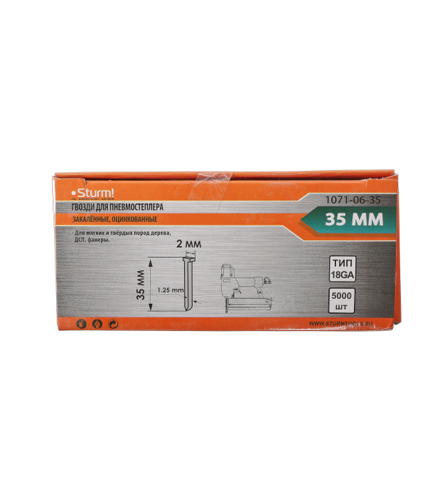 Гвозди для пневмо степлера Sturm! 1071-06-35 купить по цене 830 ₽ в интернет магазине ТЕХСАД