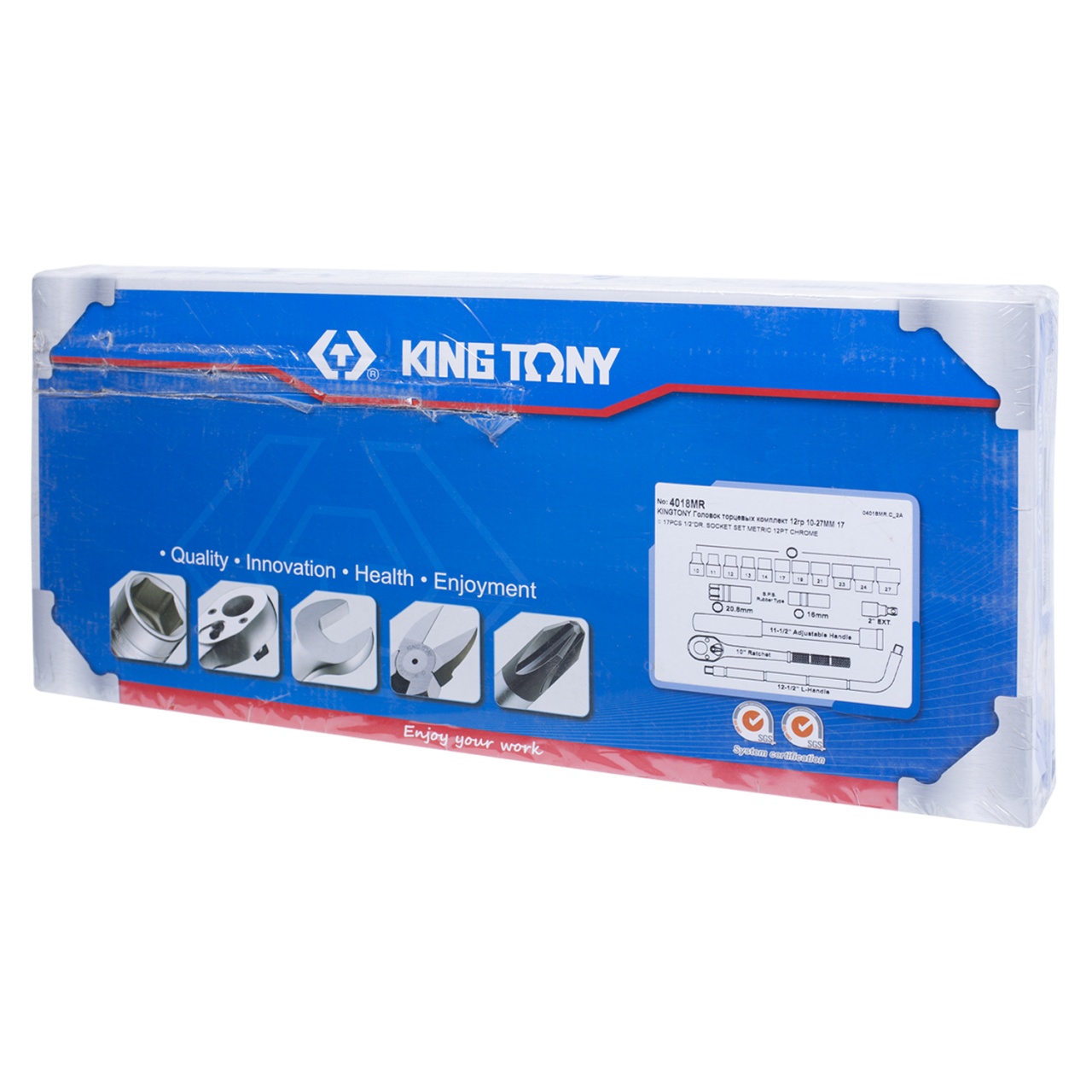 Набор торцевых головок с принадлежностями 1/2'', двенадцатигранные, 10-27 мм, 17 предметов KING TONY 4018MR купить по цене 8&nbsp;320 ₽ в интернет магазине ТЕХСАД