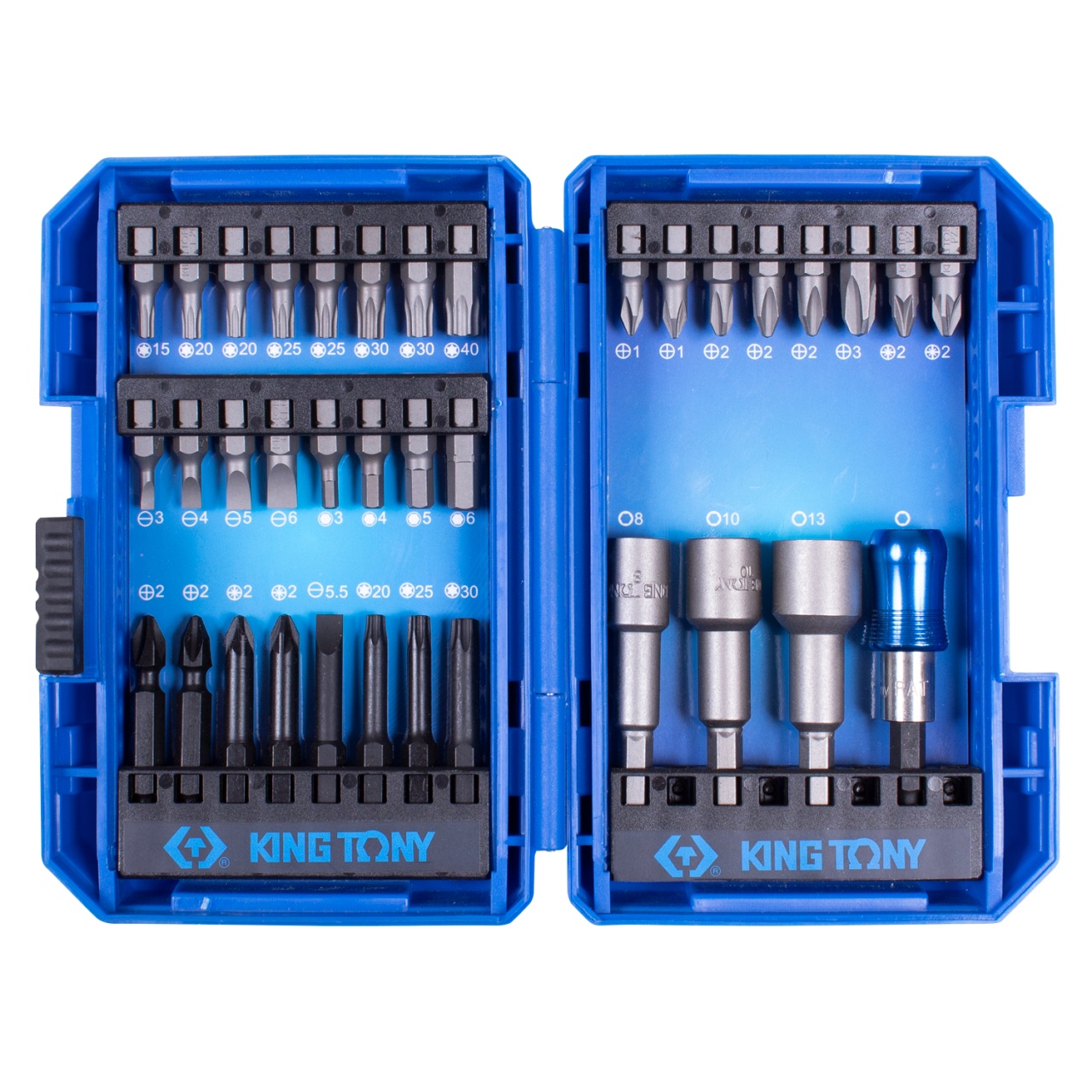 Набор вставок (бит) 1/4'', PH, PZ, Hex, Torx, Slotted, 36 предметов KING TONY 1036MR купить по цене 2&nbsp;890 ₽ в интернет магазине ТЕХСАД