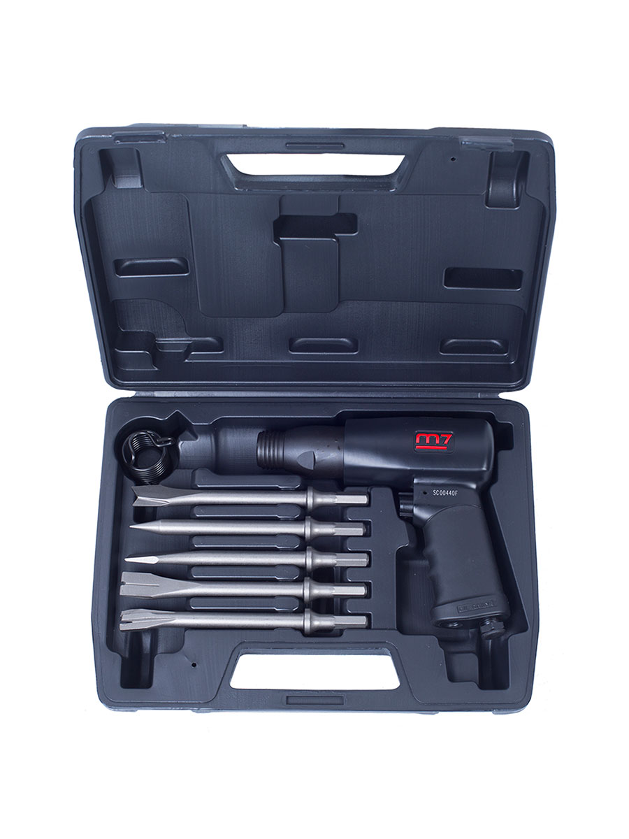 Пневмозубило 10 мм, 3200 уд/мин, с набором насадок, 7 предметов MIGHTY SEVEN SC-0617C купить по цене 11&nbsp;150 ₽ в интернет магазине ТЕХСАД