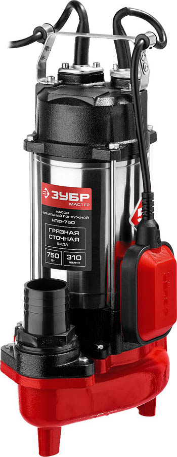 ЗУБР 750 Вт, 310 л/мин, насос фекальный погружной для загрязненной воды НПФ-750 купить по цене 13&nbsp;660 ₽ в интернет магазине ТЕХСАД