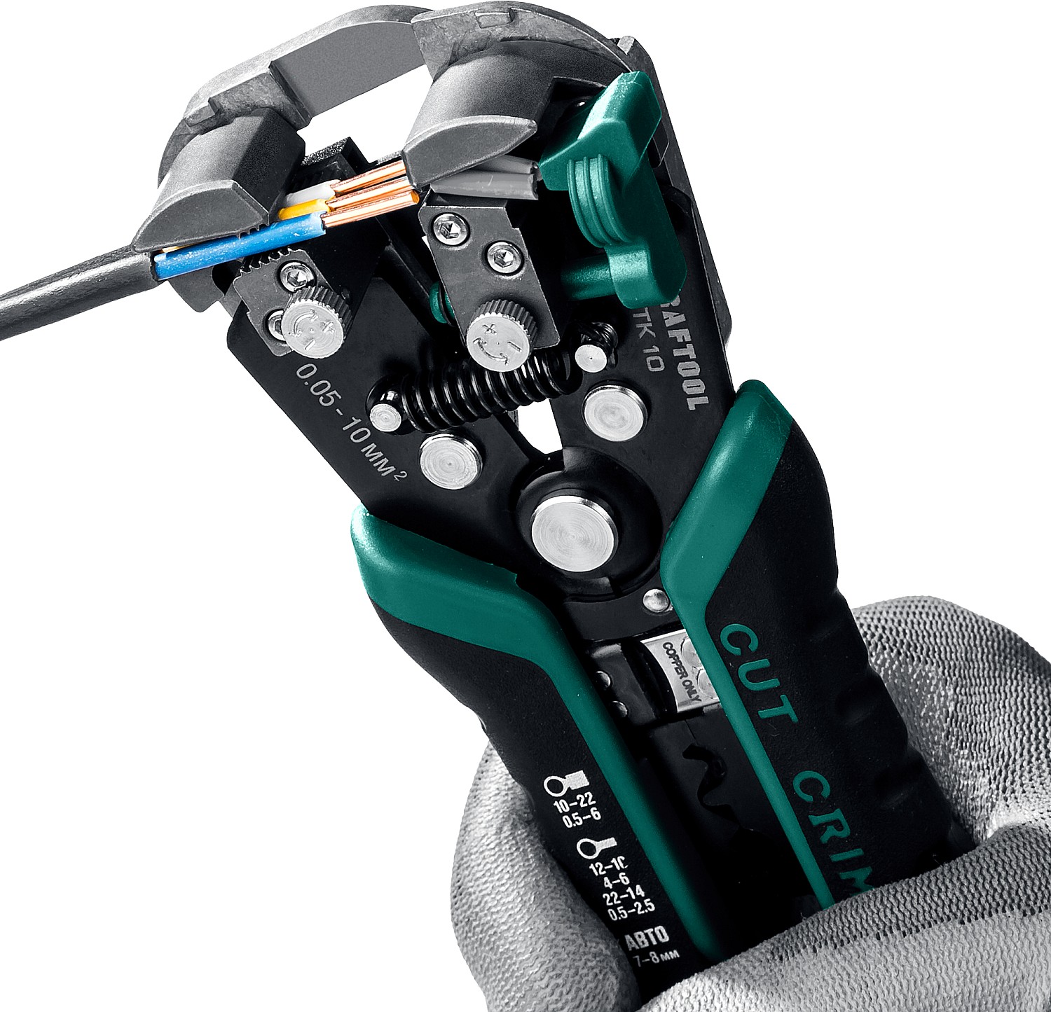 KRAFTOOL 0.05-10 мм², стриппер автоматический многофункциональный TK-10 22639 купить по цене 2&nbsp;690 ₽ в интернет магазине ТЕХСАД