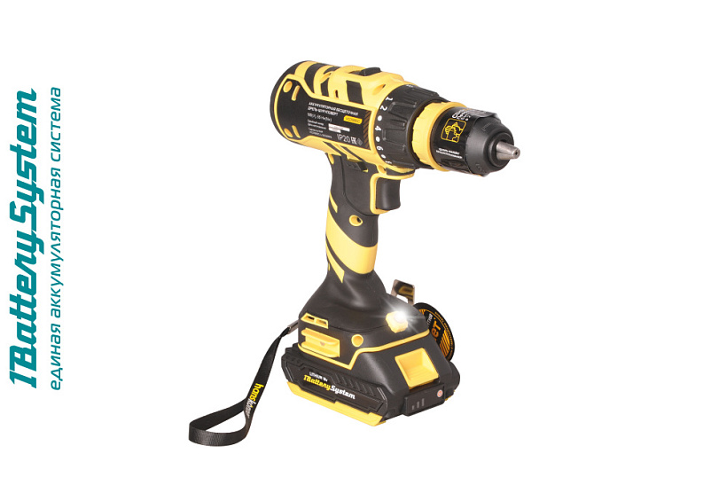 Аккумуляторный шуруповерт Hanskonner HCD1865C 1BatterySystem купить по цене 14&nbsp;990 ₽ в интернет магазине ТЕХСАД