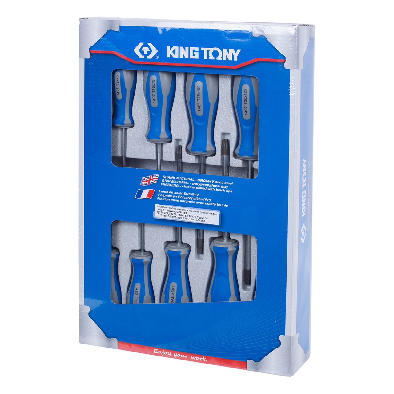 Набор отверток, Torx, 9 предметов KING TONY 30309PR купить по цене 3&nbsp;750 ₽ в интернет магазине ТЕХСАД