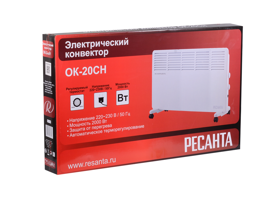 Конвектор РЕСАНТА ОК-20СН купить по цене 3&nbsp;471 ₽ в интернет магазине ТЕХСАД