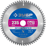 ЗУБР 235 x 30 мм, 64Т, диск пильный по алюминию Мультирез 36907-235-30-64_z01 купить по цене 2&nbsp;050 ₽ в интернет магазине ТЕХСАД